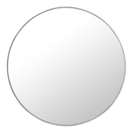 DOBA-BNT 28 in. Eternity Metal Frame Round Mirror, Silver SA2955334